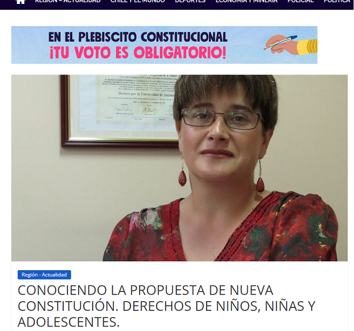 Conociendo la propuesto de nueva constitución. Derechos de niñas, niñas y adolescentes