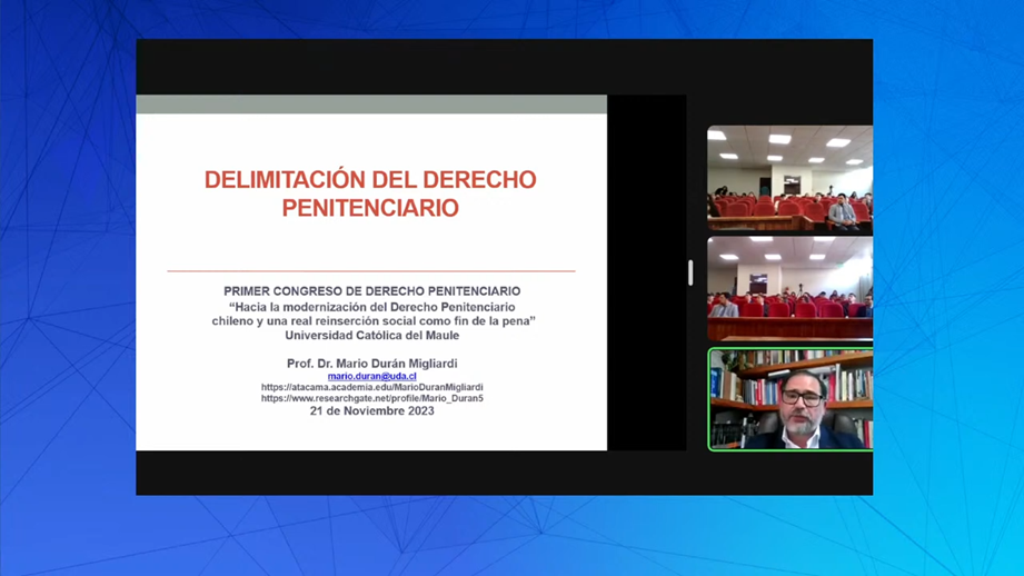 Académico Doctor Mario Durán Migliardi realizó la ponencia inaugural del Seminario de Derecho Penitenciario