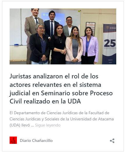 Juristas analizaron el rol de los actores relevantes en el sistema judicial en Seminario sobre Proceso Civil realizado en la UDA